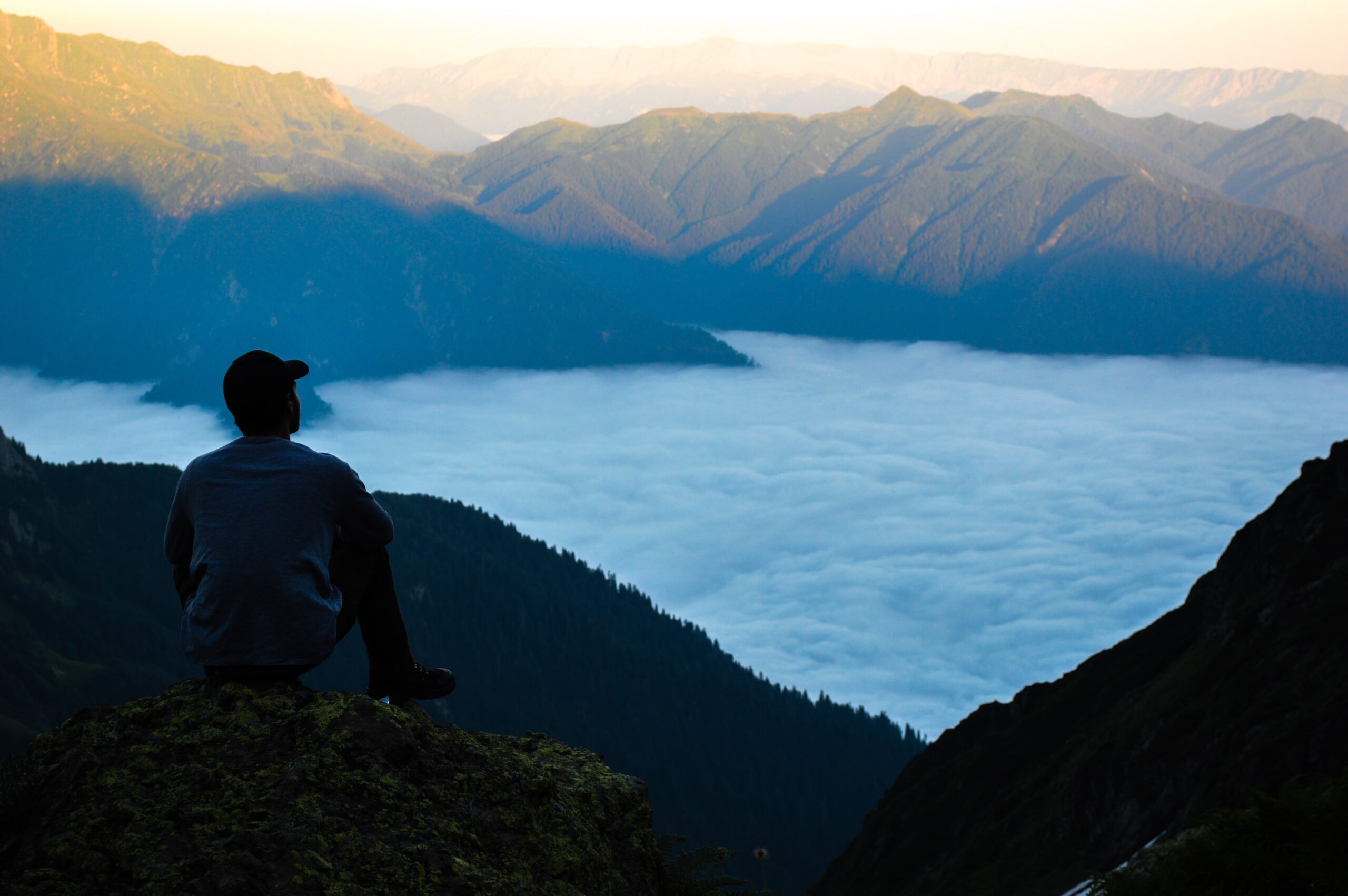 Man taking in the view